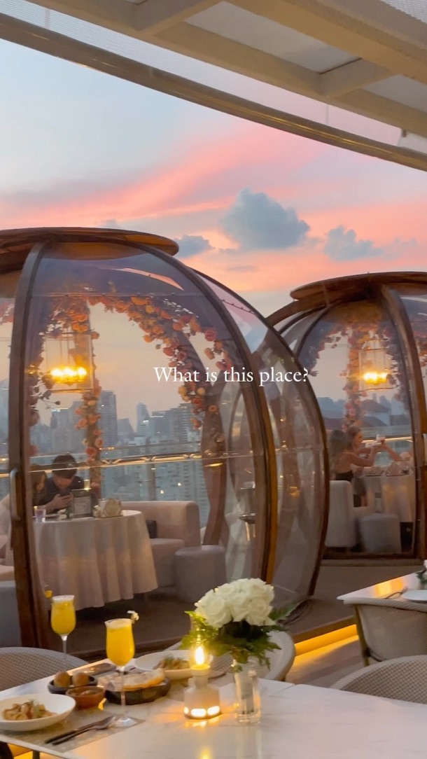 Luxury rooftop restaurant and bar in Bangkok.🌇🥂